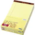 Tops Notepad: 8-1/2 in x 14 in Sheet Size, Legal, Canary, 600 Sheets, 0% Recycled Content, 12 PK