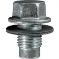 Hex Head Oil Drain Plug; M12-1.25 Thread Size, 17 mm Length Under Head