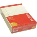 Universal Notepad: 8-1/2 in x 11-3/4 in Sheet Size, Legal, Canary, 600 Sheets, Top, 12 PK