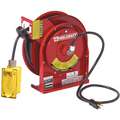 Reelcraft 120 VAC Heavy Industrial Retractable Cord Reel; Number of Outlets: 2, Cord Included: Yes