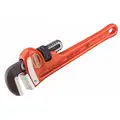 Ridgid Heavy-Duty Pipe Wrench: Cast Iron, 3/4 in Jaw Capacity, Serrated, 6 in Overall Lg, I-Beam