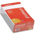 Universal Notepad: 5 in x 8 in Sheet Size, Narrow, White, 600 Sheets, 0% Recycled Content, 12 PK