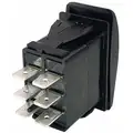 Carling Technologies Rocker Switch, Contact Form: DPDT, Number of Connections: 6, Terminals: 0.250" Quick Connect Tab
