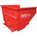 Red Self-Dumping Hopper, 54.0 cu. ft., 6000 lb. Load Cap., 46" H X 64" L X 57-3/4" W