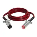 Tectran 12 ft. Dual to Single Pole Liftgate Cord, Straight, 4 AWG, Metal Plugs, Red
