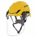 V-Gard Face Shield Visor: Clear, Anti-Fog /Anti-Scratch, Polycarbonate, Not Rated for Welding Use