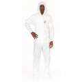Enviroguard Hooded Disposable Coveralls with Elastic Cuff, MicroGuard MP Material, White, 3XL