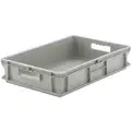 Ssi Schaefer Straight Wall Container, Gray, 5"H x 24"L x 16"W, 1EA