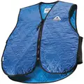 Techniche Cooling Vest: Evaporative - Soak, M, Blue, Nylon, 5 to 10 hr, Zipper, 10 hours, Soak
