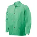 Steiner Green 100% 9 oz. Flame-Resistant Cotton Welding Jacket, Size: 2XL, 30" Length