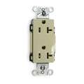 Hubbell Wiring Device-Kellems 20 A, Commercial, Receptacle, Ivory, No Tamper Resistant