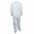 Kleenguard Collared Disposable Coveralls with Elastic Cuff, Microporous Film Laminate Material, White, 3XL