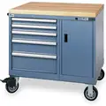 Mobile Desk or Table Height Modular Drawer Cabinet, 5 Drawers, 39"W x 28-1/2"D x 37-1/4"H