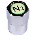 Plastic Nitrogen Valve Cap, Green