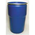 55 gal. Blue Polyethylene Open Head Transport Drum