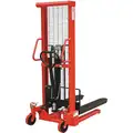 Manual Lift, Manual Push Stacker, 2000 lb. Load Capacity, Lifting Height Max. 63"
