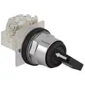 Schneider Electric Non-Illuminated Selector Switch, 30 mm, 2, Maintained / Momentary, 1NO/1NC, Extended Lever