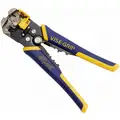 Irwin Vise-Grip Wire Stripper: 24 AWG to 10 AWG, 8 in Overall Lg, Crimp/Cut, Deluxe Cushion Grip, 24 AWG to 10 AWG