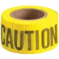 Brady 69% Wood Fiber Barricade Tape; 150 ft. L x 3" W, Thick, Black / Yellow