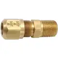 Connector: Brass, For 1/8 in Tube OD, 1/8 in Pipe Size, Compression x MNPT, 1/8-27 Threading Size