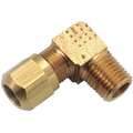 Connector: Brass, For 1/8 in x 1/8 in Tube OD, 1/8 in Pipe Size, Compression x Compression