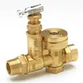 Conrader Unloader Pilot Valve: 3/8 in Inlet Size, 3/8 in Outlet Size, 1/4 in Exhaust Size, Brass