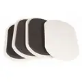 Oval Self-Stick Adhesive Furniture Glides, White, 9-1/2" x 5-3/4", 4PK
