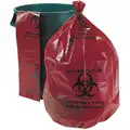 30 gal. Red Hazardous Waste Bags, Super Heavy Strength Rating, 100 PK