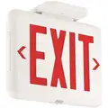 Hubbell Lighting LED Universal Exit Sign with No Battery Backup, Red Letters and 1 or 2 Sides, 9" H x 11-1/2" W