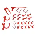 Wall Control Steel Slotted Toolboard Hook Kit, Hanging Mounting Type, Red, Finish: Scratch Resistant Powder-Coat