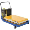 Mobile Electric Lift, Manual Push Scissor Lift Table, 1000 lb. Load Capacity, Lifting Height Max. 42