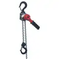 Lever Chain Hoist, 1000 lb. Load Capacity, 10 ft. Hoist Lift, 29/32" Hook Opening