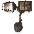 Lumapro Adjustable Beam Angle Light: 2 Lightheads, 500 W Fixture Watt, 500W HAL, Passive Infrared, Bronze