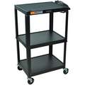 Steel Utility Cart, 300 lb. Load Capacity, Number of Shelves: 3