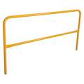 84" L Steel Handrail Section, Yellow; Round Handrail Shape