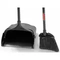 Rubbermaid 28" Lobby Broom and Dust Pan with Synthetic, Black Bristles