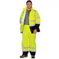 2-Piece Rain Suit with Jacket/Pant, ANSI Class: Class 3, Type R, L/XL, Yellow/Green