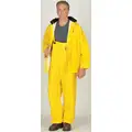 Viking 3-Piece Rain Suit with Jacket/Bib Overall, ANSI Class: Unrated, XL, Yellow, High Visibility: No
