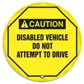 Steering Wheel Cover 20" - Disabled Vehicle - Yellow