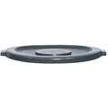 Rubbermaid BRUTE Series Trash Can Top, Round, Flat, 44 gal., Gray