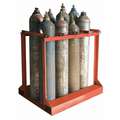 Forklift Cylinder Caddy: 8 Cylinder Capacity, 9 in Tank Dia., 41 in Ht, 34 in Wd