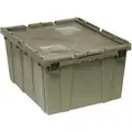 Quantum Storage Systems Attached Lid Container, Gray, 15-5/8"H x 28"L x 20-5/8"W, 1EA