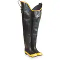 Talon Trax Hip Wader: Defined Heel/Steel Toe/Waterproof, Rigid Steel, Black/Yellow, TALON TRAX, 13, 1 PR