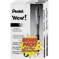 Pentel Ballpoint Pens, Pen Tip 1.0 mm, Barrel Material Plastic, Barrel Color Black