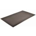 Notrax Antifatigue Mat: Ribbed, 2 ft. x 3 ft., 5/8 in Thick, Black, PVC Foam, Beveled Edge