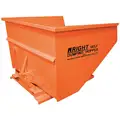 Orange Self-Dumping Hopper, 67.5 cu. ft., 5000 lb. Load Cap., 46" H X 64" L X 69-3/4" W
