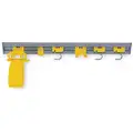 Rubbermaid Gray/Yellow Plastic Closet Organizer/Tool Holder, 1 EA