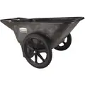 Wheelbarrow, 7-1/2 cu. ft. Capacity, Tray Material: HDPE, Number of Wheels: 2