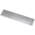 Door Push Plate: 16 in Lg, 0.125 in Projection, Antimicrobial Type 304, Stainless Steel