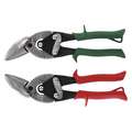 Midwest Snips Aviation Snip Set, Left, Right, 9-3/4"Overall Length, 18 ga Maximum Sheet Thickness